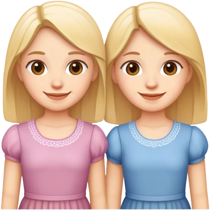 two sisters standing together smiling emoji