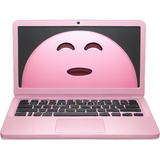 pastel pink laptop emoji