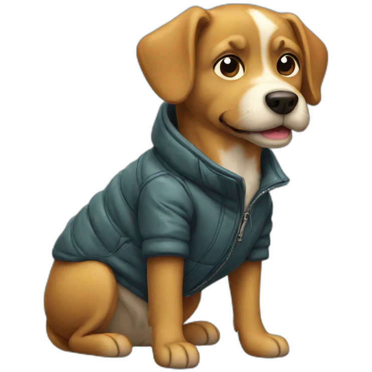 Dog wearing jacket  emoji