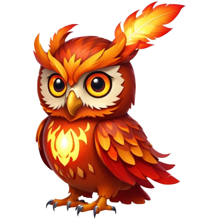 Fire wizard owl emoji