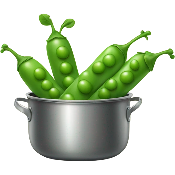 3 peas in a cooking pot emoji
