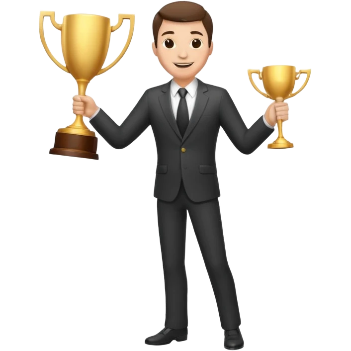 businessman celebrating full body emoji