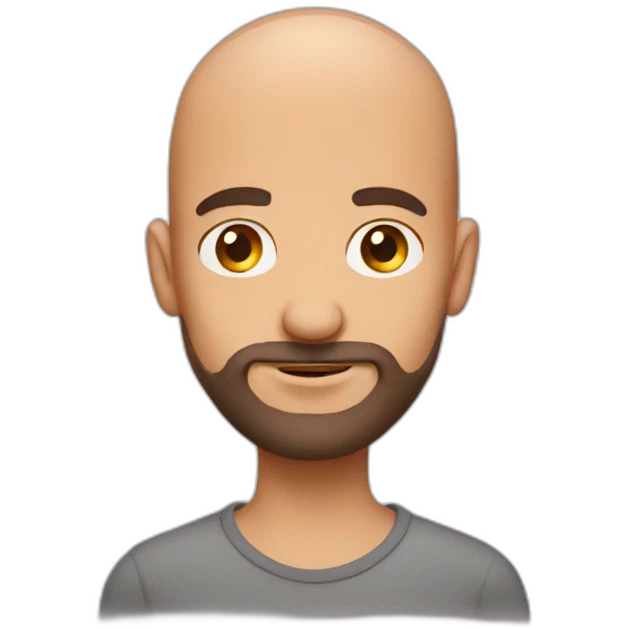 A bald guy with a three day beard emoji