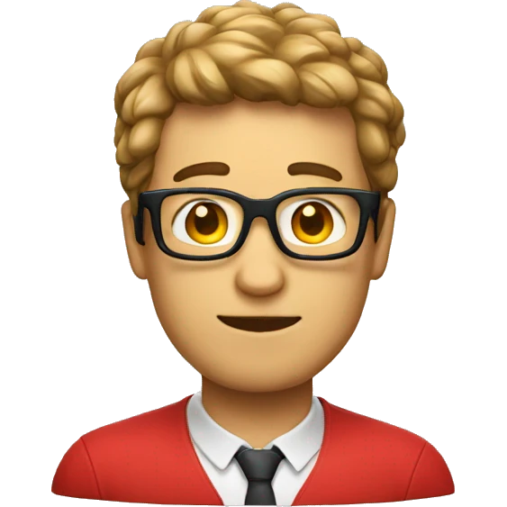 the nerd emoji with red body emoji