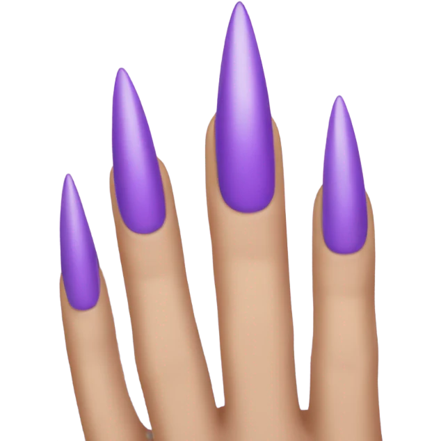 Long purple nails  emoji