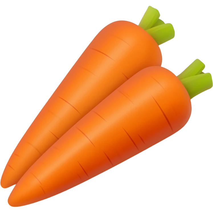 A white plate with 2 carrots in it emoji