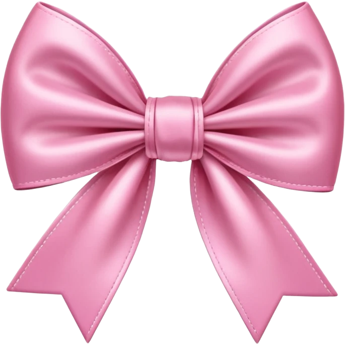 Bow with pink and white  emoji