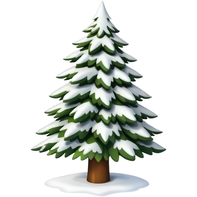 Snowed in christmas tree without decor  emoji