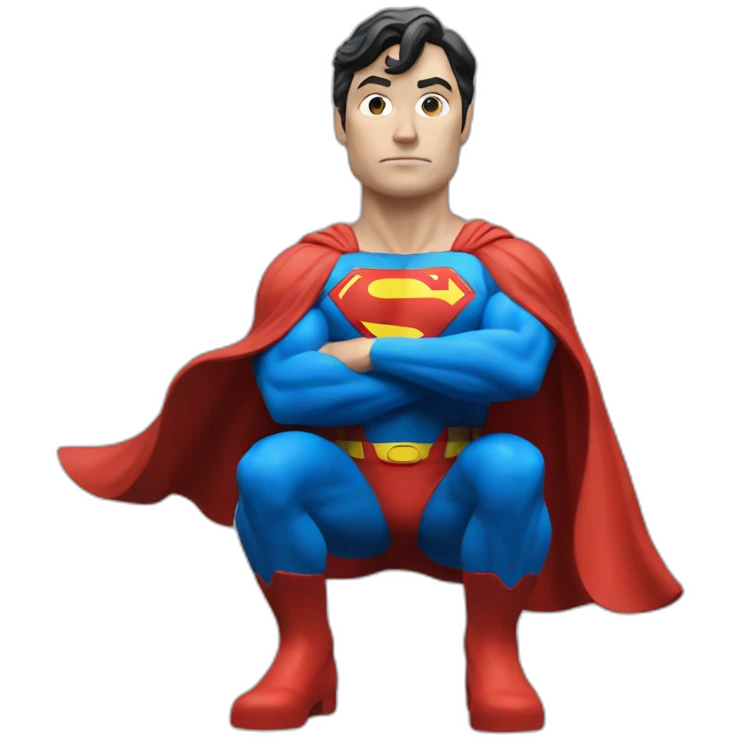 superman position statues emoji