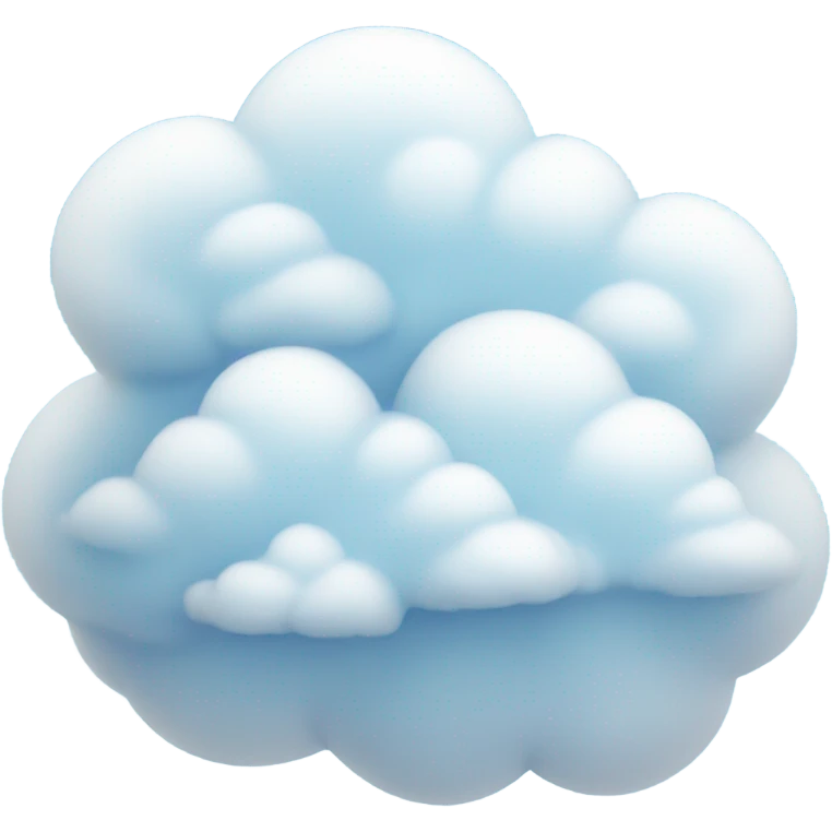 White and light blue clouds emoji