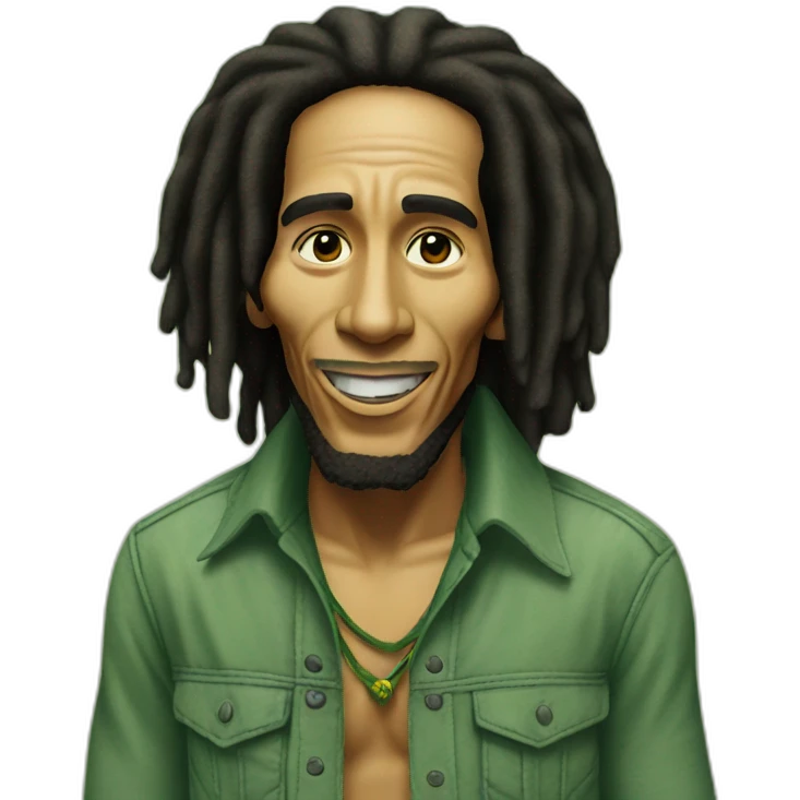 Bob marley in Jamaica emoji