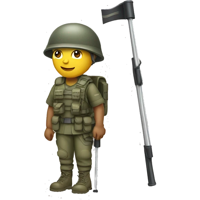 soldier on crutches emoji