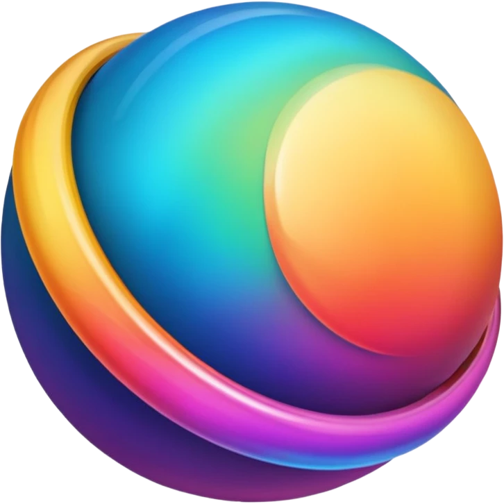 gradient planet planet with ring emoji