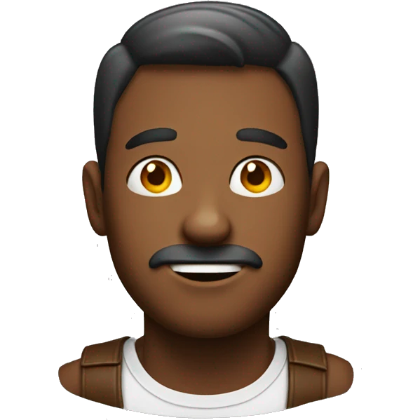 A man with a cola face
 emoji