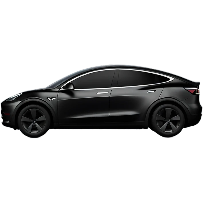 Tesla model y black emoji