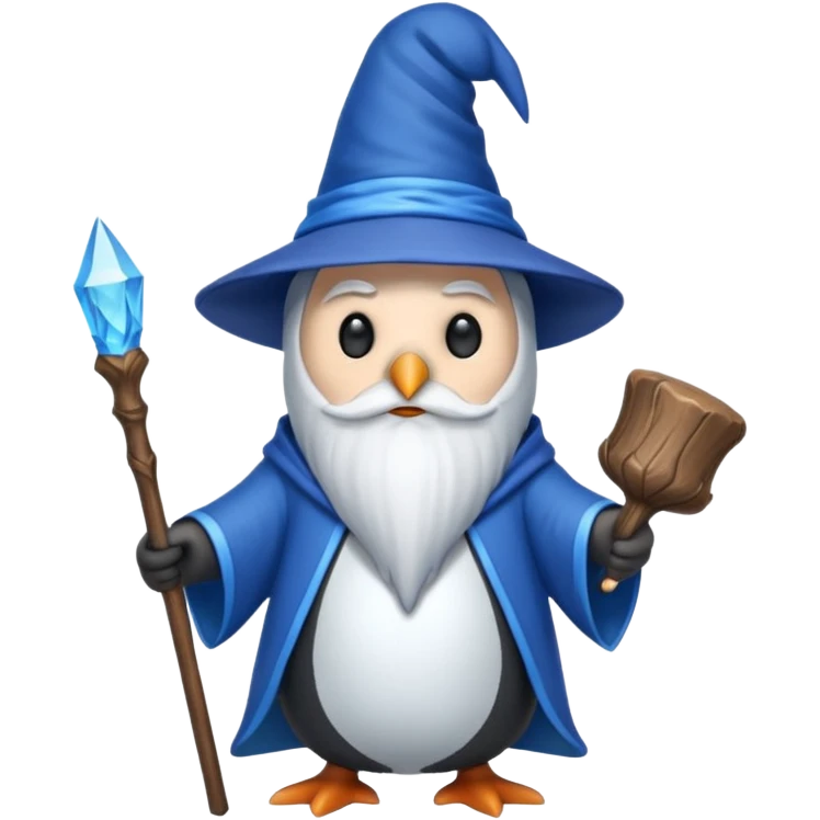 Penguin Wizard emoji
