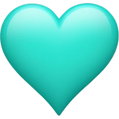 light Teal colored heart emoji