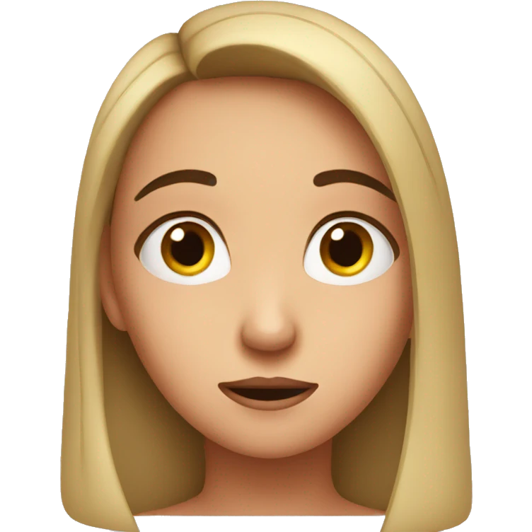 girl looking confused and annoyed emoji