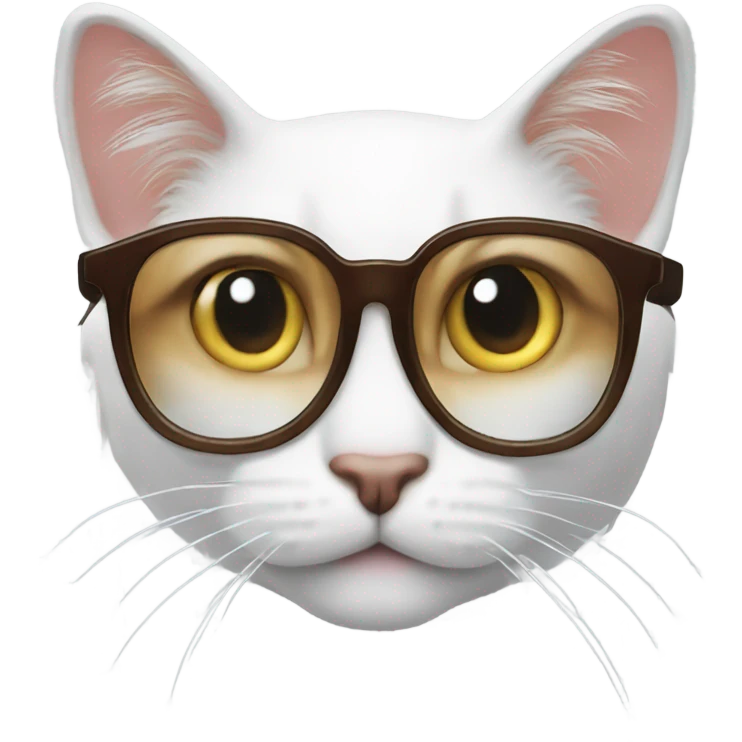 Katze trägt Brille  emoji