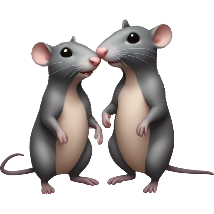 2 rats shows heart emoji
