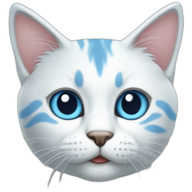 Cat blue emoji