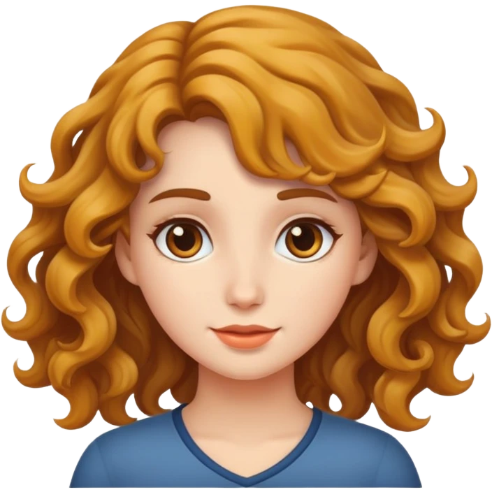 Wavy haired girl emoji