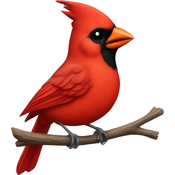 Cardinal bird emoji