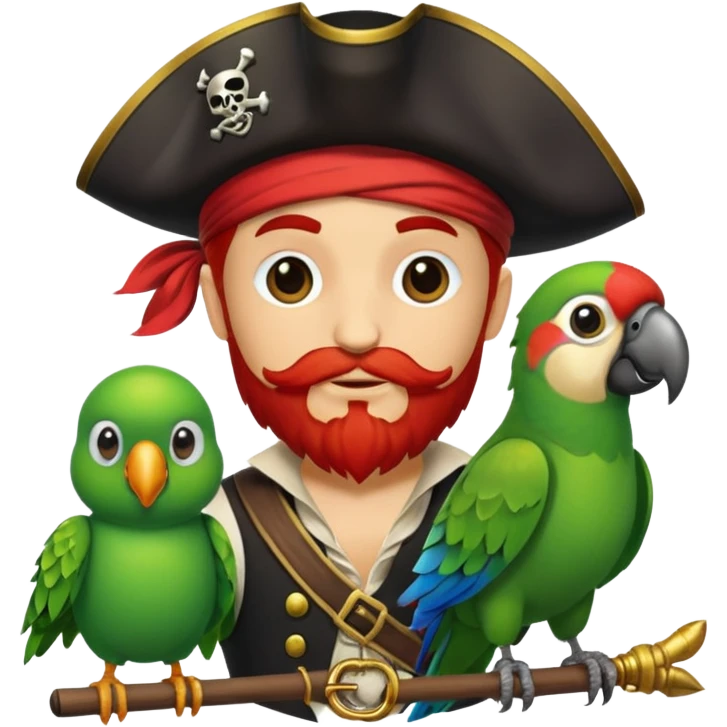 pirate and parrot emoji