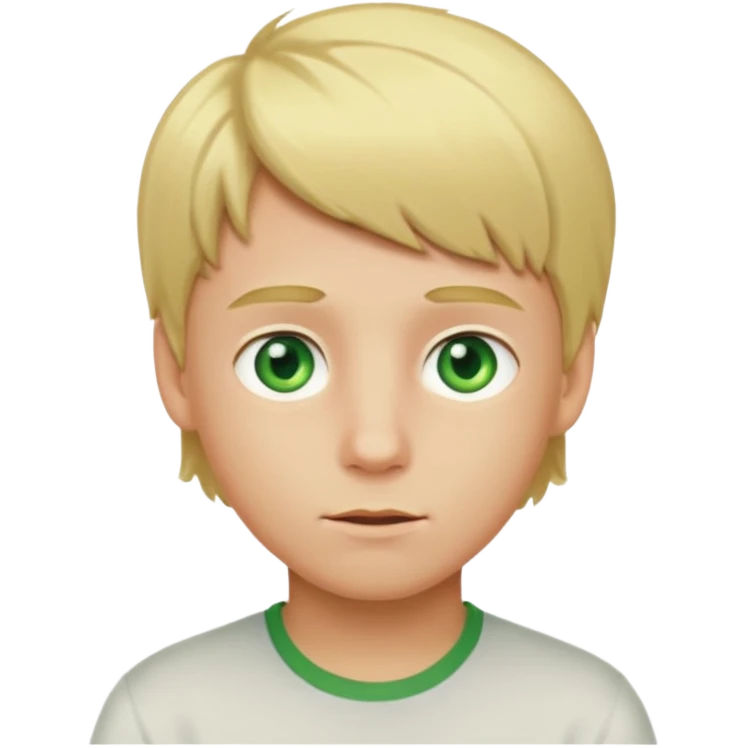 Ragazzo biondo con gli occhi verde chiaro emoji