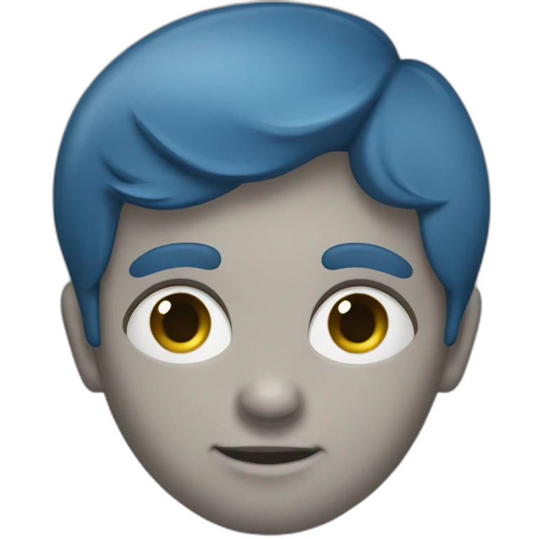 Un razzo blu bambino con occhi e braccia   emoji