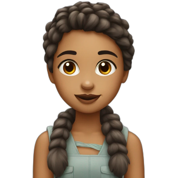 girl mixed with a racoon animal but more realistic emoji