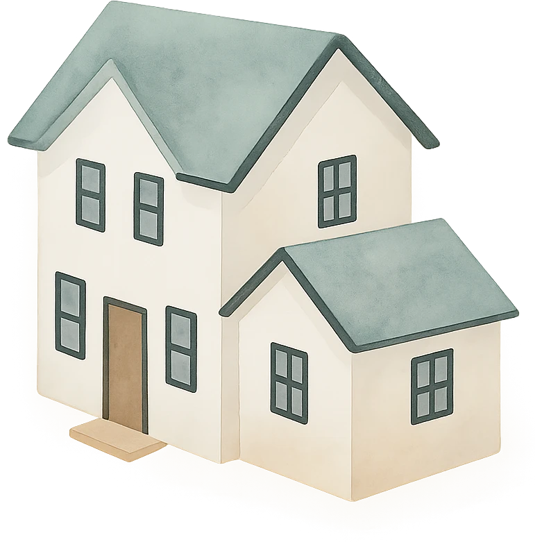 modern farmhouse dollhouse, white with black trim and wooden accents, 3d isometric  emoji