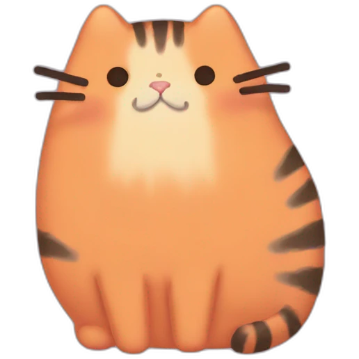 orange pusheen emoji