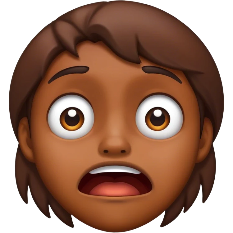 Scared poo emoji