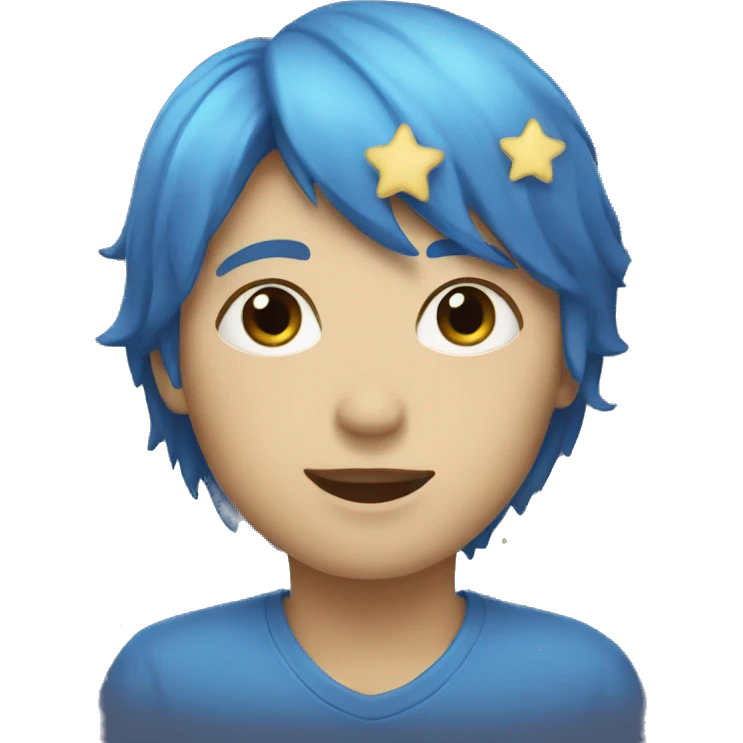 blue Heard with stars emoji