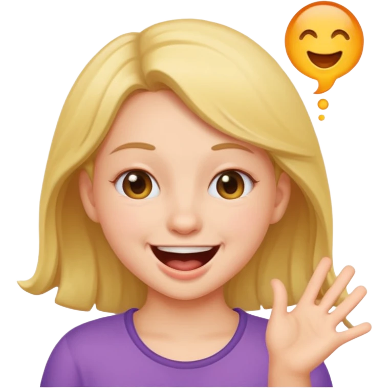 A girl is farting emoji