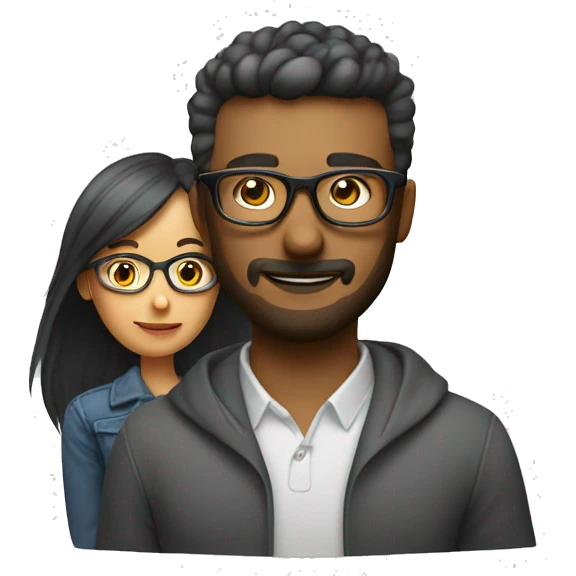 uiux designer with put on glasses and woman emoji
