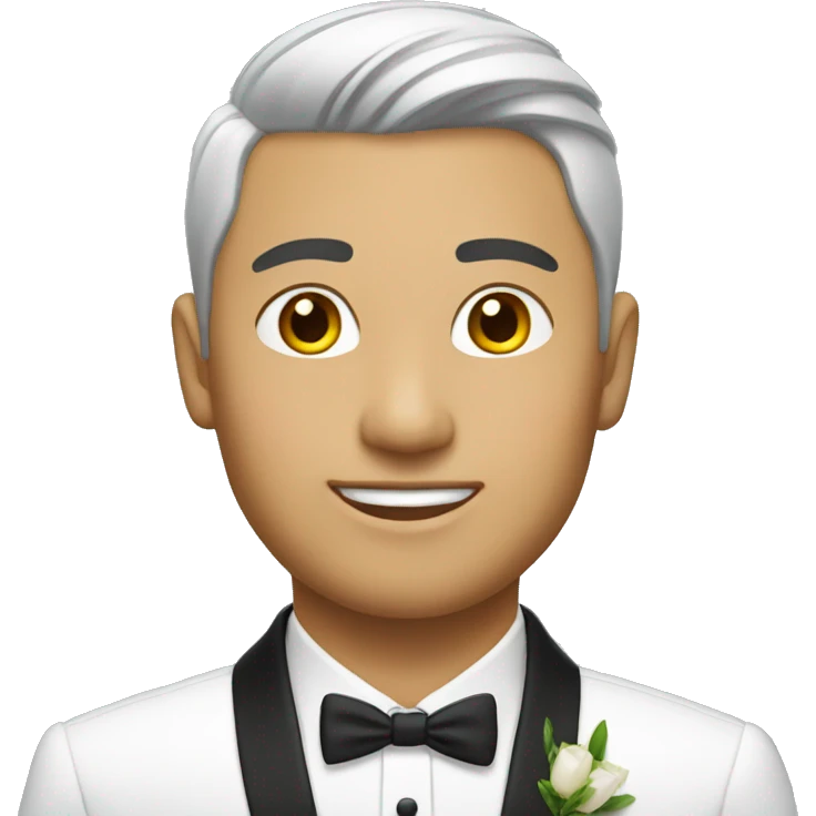 "An Asian groom." emoji