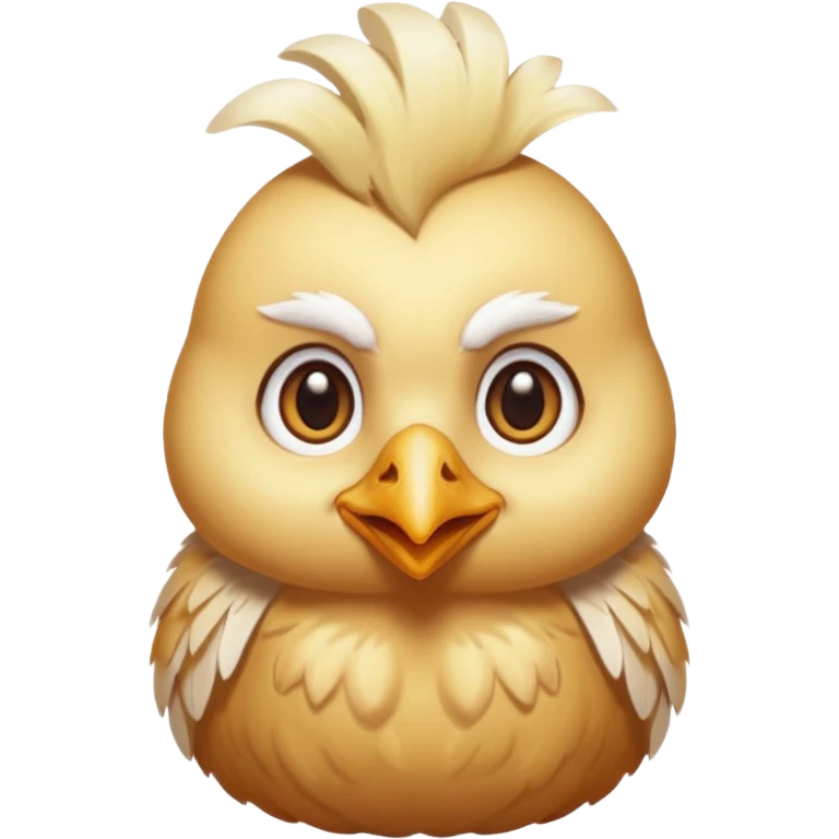 Blonde female chicken emoji