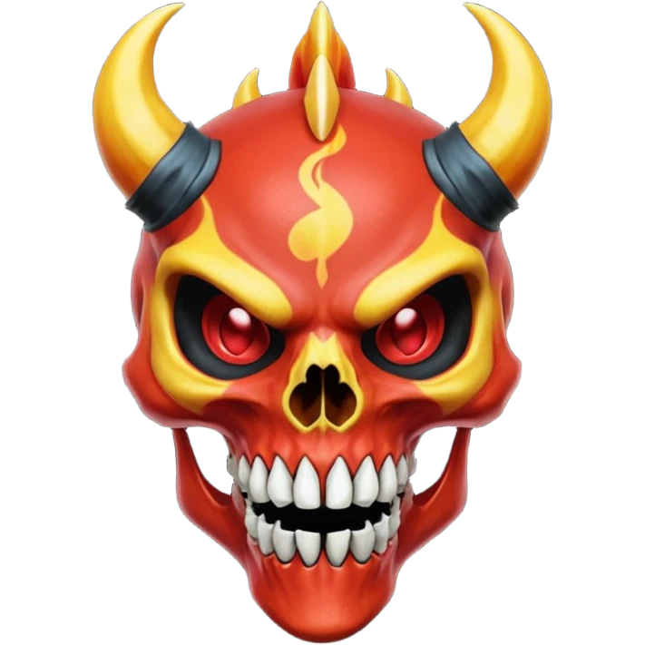 Oily smooth glossy evil sharp edgy badass skeletal fiery skull-face skull-masked skull-headed l Charmeleon-Zeraora-Salandit-fusion, full body emoji