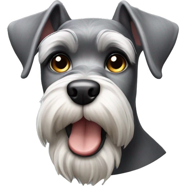 Bully miniature schnauzer dog emoji