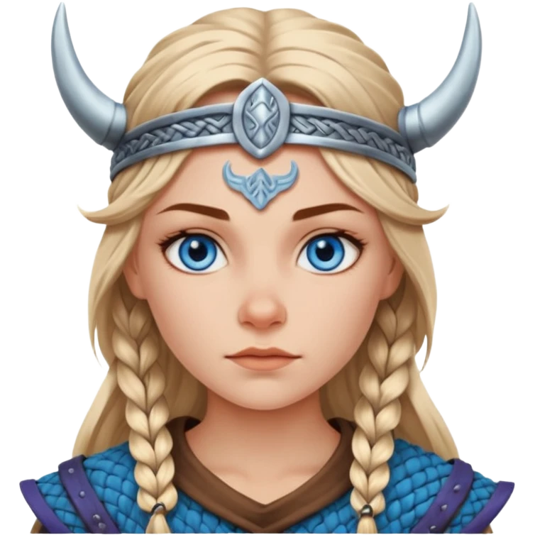 Viking female with blue eyes  emoji