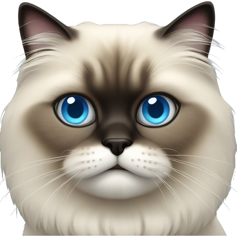 Himalayan cat with blue eyes emoji
