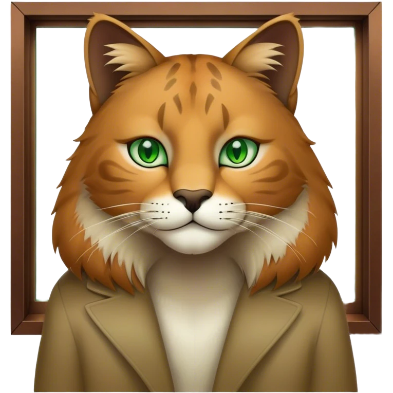 Big cat by the window  emoji