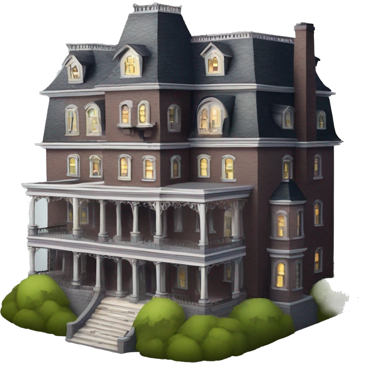 Beautiful Paperscape Addams sprawling 5 story tall haunted dream mansion  emoji