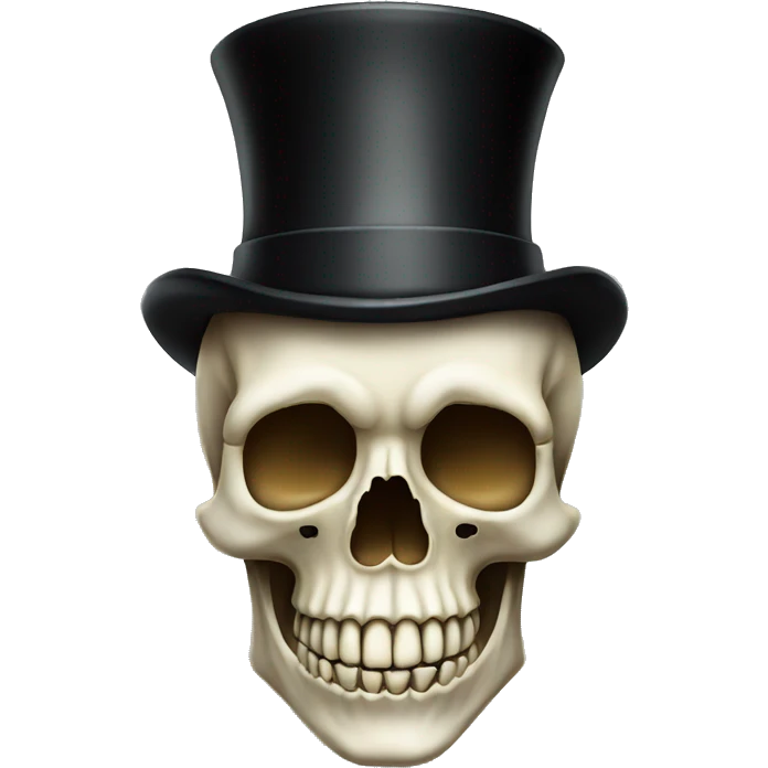 Skull with top hat emoji