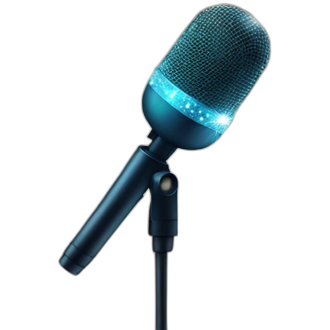 Microphone with sparkles emoji