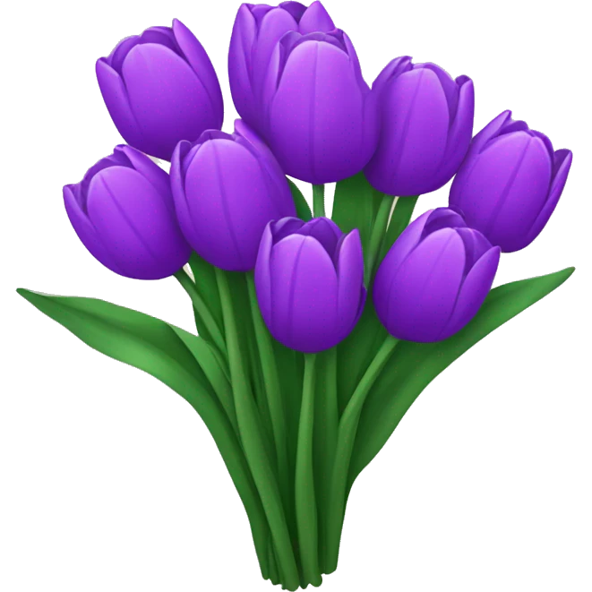 Bouquet of purple tulips emoji