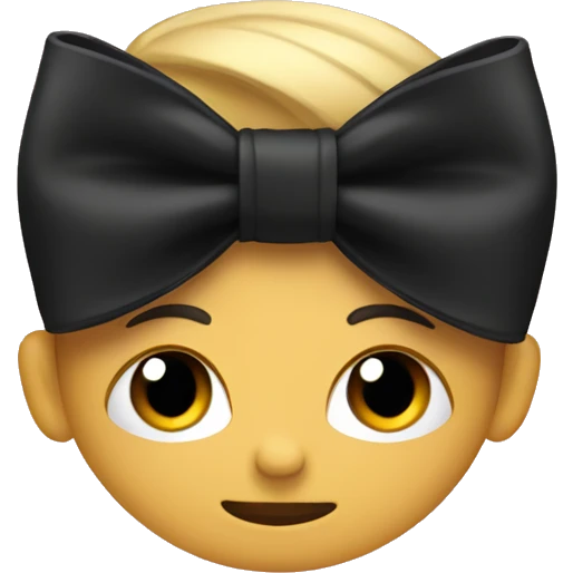 Black bow emoji