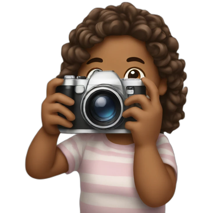 taking a photo of baby emoji